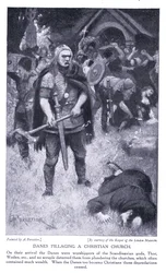 Danos saqueando una iglesia cristiana, años 1920