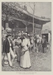 Recepción de Lady Walsham, en la Legación Británica, Pekín