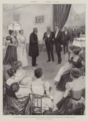 La Conferencia de Bloemfontein, recepción en la Presidencia, reunión de Sir Alfred Milner y el Presidente Kruger