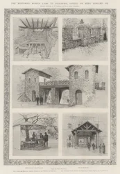 El campamento romano restaurado en Saalburg, visitado por el rey Eduardo VII