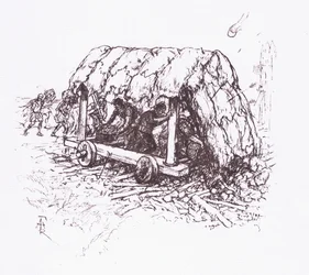 La Tortuga, una máquina de campo, ilustración de El Soldado Romano, 1928