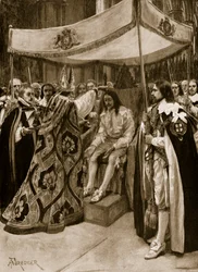 La unción de Carlos I por George Abbot, Arzobispo de Canterbury, en la Abadía de Westminster, el Día de la Candelaria, 1626, de 