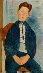 Niño con Suéter a Rayas, 1918