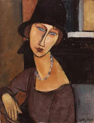 Jeanne Hébuterne con sombrero, 1917