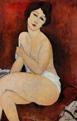 Gran desnudo sentado (óleo sobre lienzo)