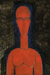Busto rojo, cariátide, 1913