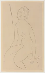 Desnudo sentado