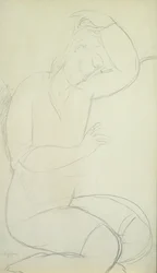 Mujer dormida (lápiz sobre papel)