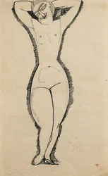 Desnudo de Pie con Brazos Levantados, 1911