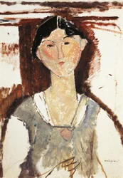 Estudio para el retrato de Beatrice Hastings por Amedeo Modigliani