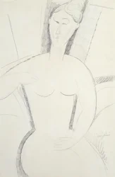 mujer sentada (lápiz)