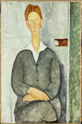 Joven con cabello rojo, 1919