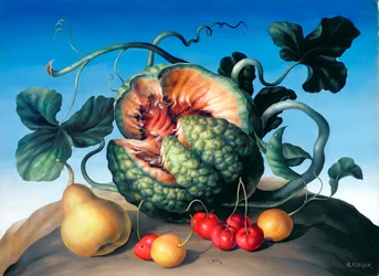 Melón en una montaña
