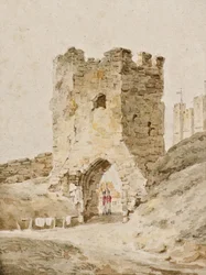 Dos soldados de guardia en el castillo de Dover, c.1805