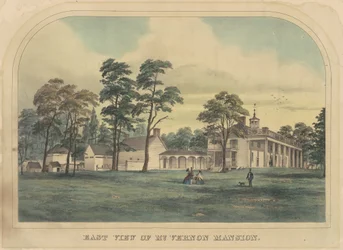 Vista Este de la Mansión Mount Vernon