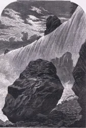 Cataratas del Niágara, ilustración de la Historia de los Estados Unidos de Cassell, publicada por Cassell, Petter & Galpin, c.1900
