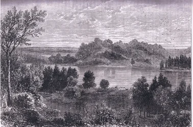 El valle del Mississippi, ilustración de la Historia de los Estados Unidos de Cassell publicada por Cassell, Petter & Galpin, c.1900 (litografía)
