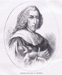 William Pitt, Conde de Chatham, ilustración de Cassells History of the United States publicada por Cassell, Petter & Galpin, c.1900 (litografía).