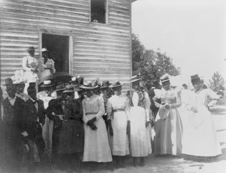 Una iglesia afroamericana en Georgia, c.1899