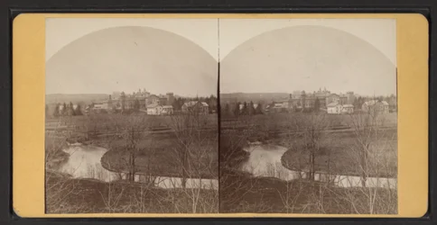 Vista aérea de los edificios de la casa, c.1870