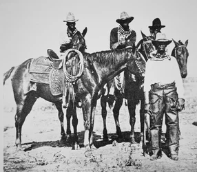 Vaqueros negros en Bonham, Texas, hacia 1890