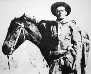 Butch Cassidy (1866-1908/09) con su caballo
