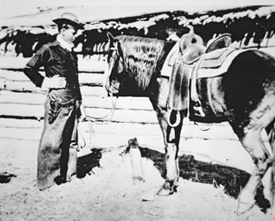 Butch Cassidy (1866-1908/09) con su caballo