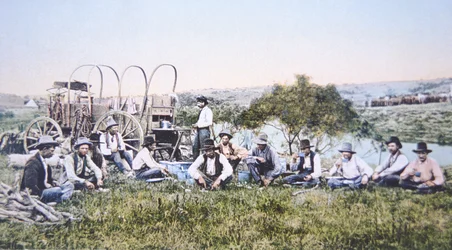 Vaqueros almorzando