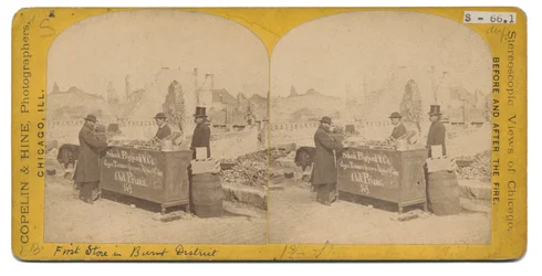 Primera Tienda en el Distrito Quemado, 1871