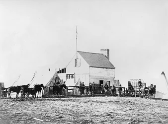 Sede de la Comisión Sanitaria, Brandy Station, Virginia, 1863