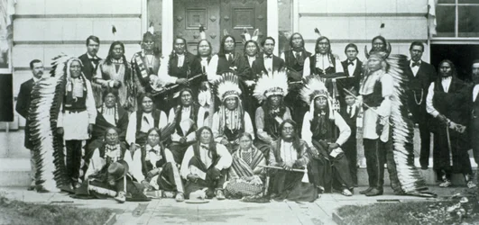 Delegación india de líderes sioux en Washington D.C. para protestar la violación del Tratado de Fort Laramie de 1868