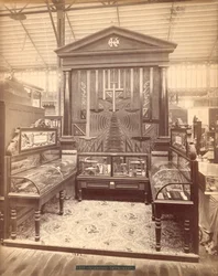 Exposición de Kuffel & Esser, Main Building, Centennial International Exhibition, Filadelfia, 1876