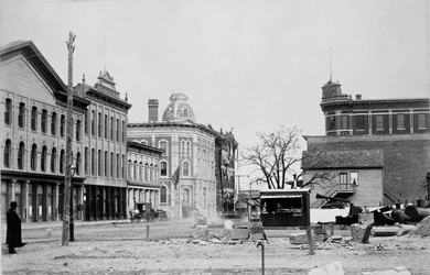 Calles Lamar y Commerce, Dallas, c.1890