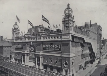 Nueva York: El Hipódromo de Nueva York (foto b/n)