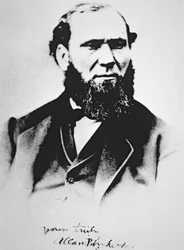 Retrato de Allan Pinkerton, fundador de la Agencia Nacional de Detectives Pinkerton en 1850