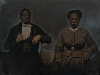 Retrato de un hombre y una mujer, 1860 (foto)