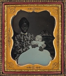 Retrato de mujer y bebé,1853 (foto)