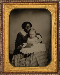 Retrato de mujer y niño,c. 1860 (foto)