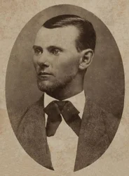 Retrato del forajido Jesse James (1847-1882)