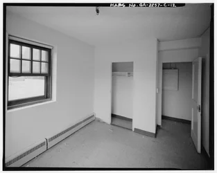Techwood Homes, Edificio No. 1, 575-579 Techwood Drive, Atlanta, Condado de Fulton, GA (foto en blanco y negro)