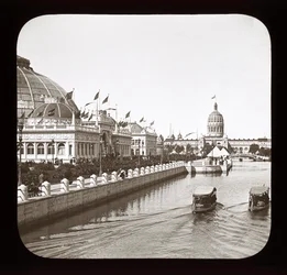 Exposición Mundial Colombina: Edificio de Horticultura y Edificio del Estado de Illinois, Chicago, 1893