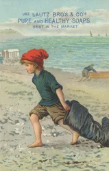 Anuncio de los jabones puros y saludables de Lautz Bros & Co., c.1880