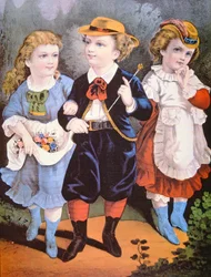 Moda infantil americana, publicado por Currier & Ives