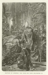 Bautismo de Esteban el Piadoso por el Papa Silvestre II