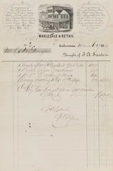 Factura de venta de J. A. Sauter, fechada el 19 de marzo