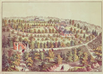 Vista aérea de Mount Vernon, 1859