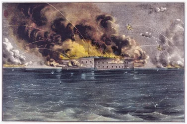 Bombardeo de Fort Sumter, Puerto de Charleston, 12 y 13 de abril de 1861, pub. 1861