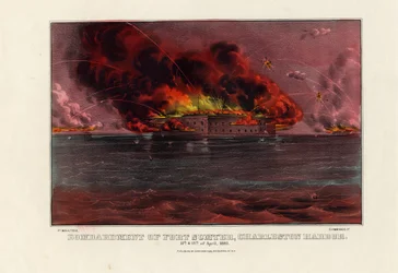 Bombardeo de Fort Sumter, Charleston Harbor, 12 y 13 de abril de 1861