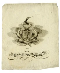 Exlibris de William Axtell De Peyster (1793-1856), c.1840