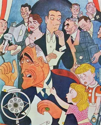 Comentario satírico sobre los discursos radiofónicos a la nación del presidente Roosevelt, las «Charlas junto a la chimenea»